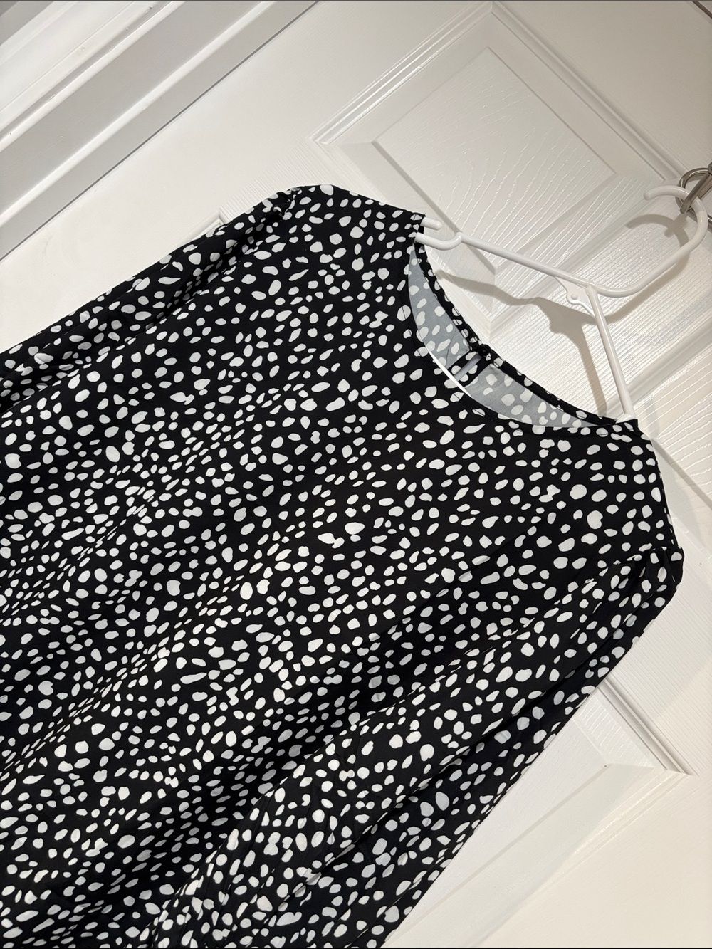 Black and White Polka Dot Women's Top